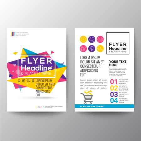 Abstract Triangle shape Poster Brochure Flyer design Layout vector template in A4 size